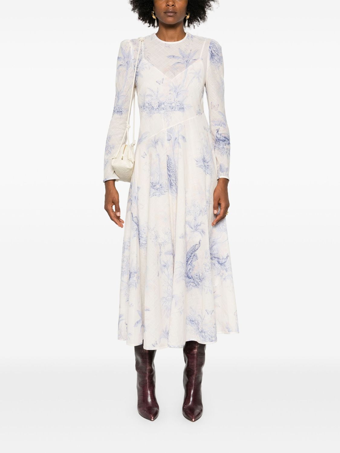 ZIMMERMANN Asymmetric Floral Maxi Dress