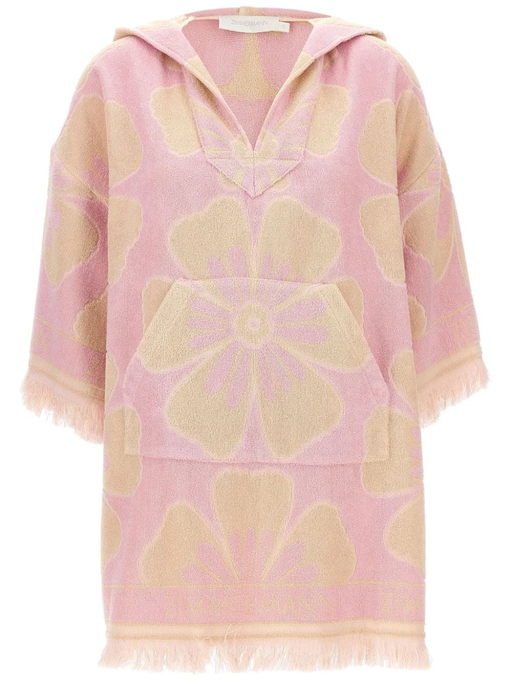 ZIMMERMANN Chic Floral Cotton Mini Dress with Hood