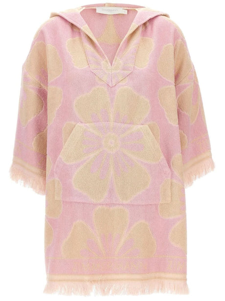 ZIMMERMANN Chic Floral Cotton Mini Dress with Hood