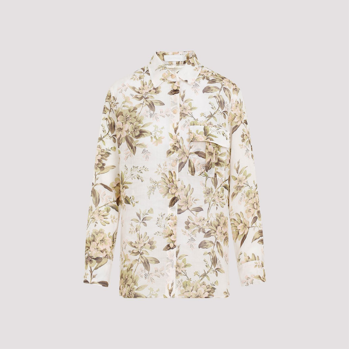 ZIMMERMANN Golden Multicolor Ramie Shirt