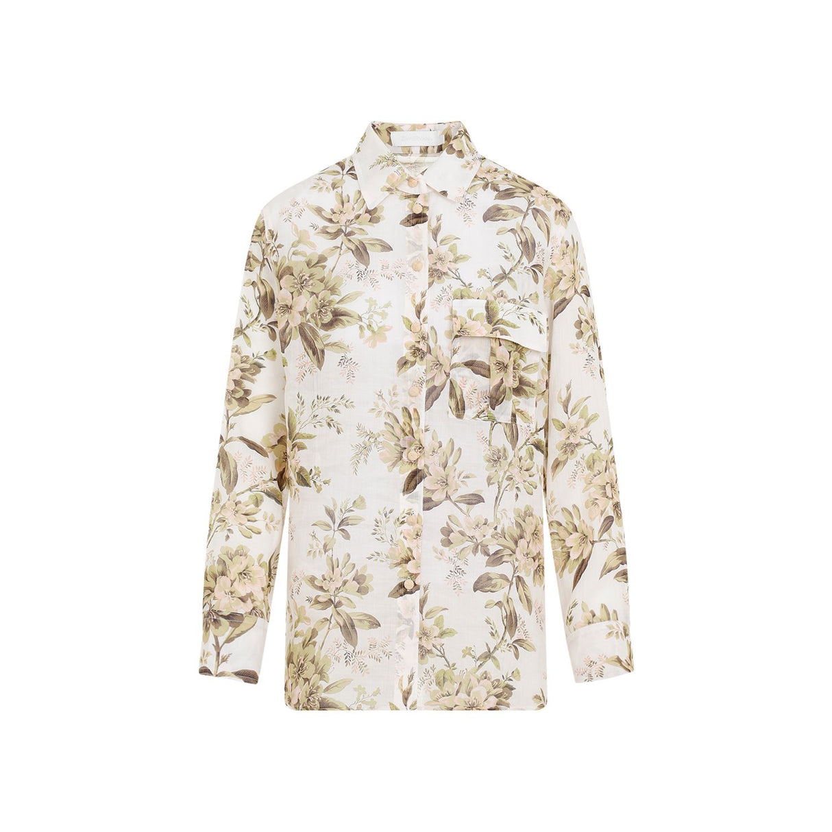 ZIMMERMANN Golden Multicolor Ramie Shirt