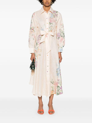 ZIMMERMANN Halliday Floral Linen Shirtdress