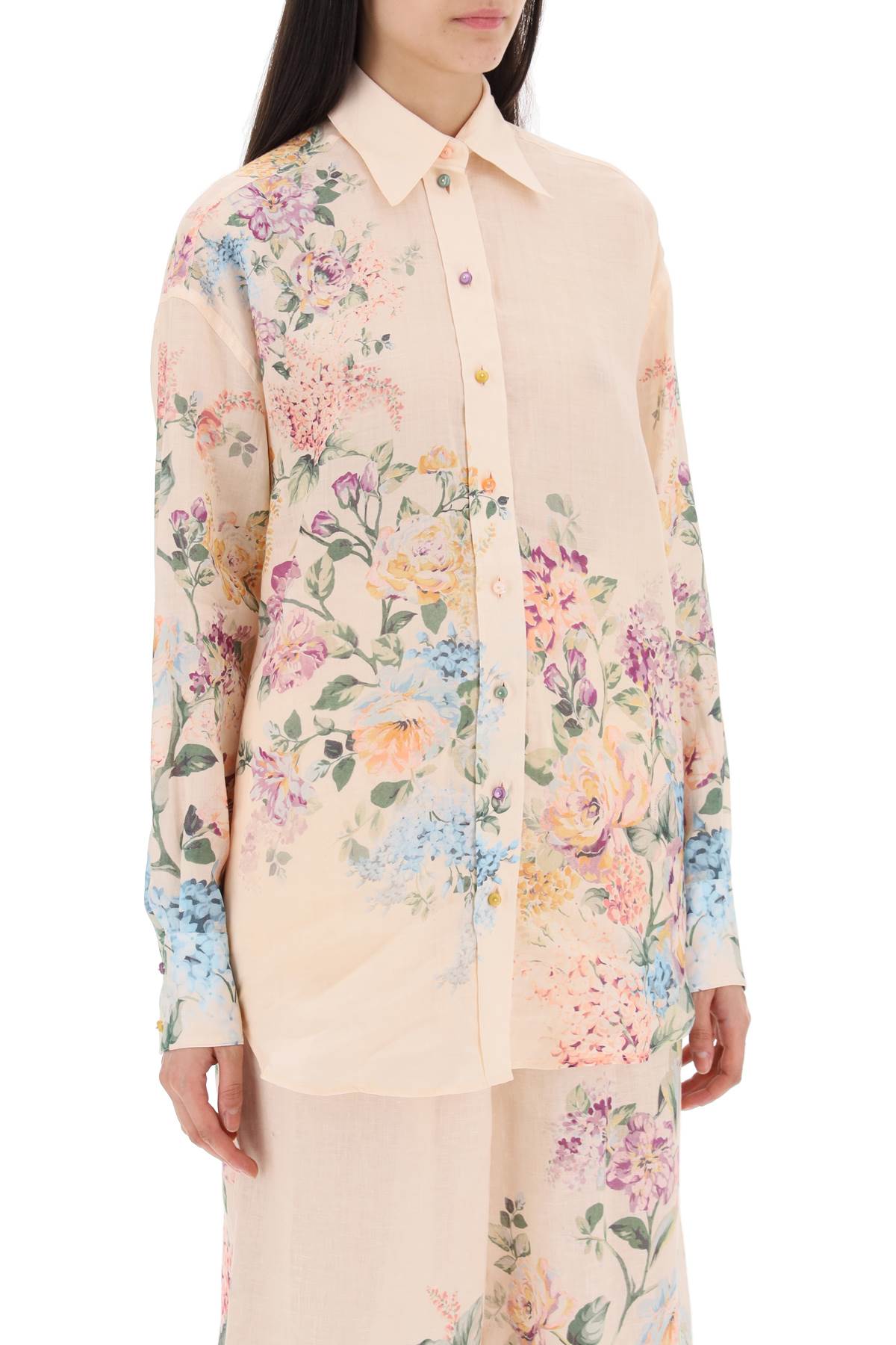 ZIMMERMANN Eco-Conscious Floral Print Relaxed Shirt