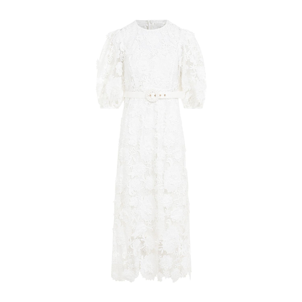 ZIMMERMANN Halliday Floral Lace Midi Dress