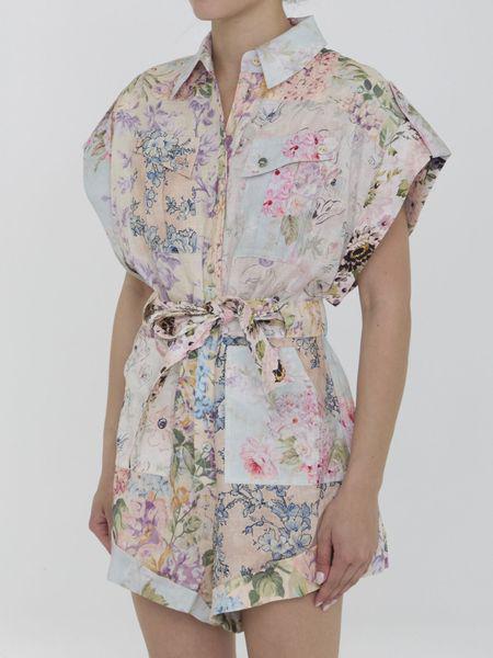 ZIMMERMANN Floral Print Short Jumpsuit for Women