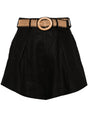 ZIMMERMANN Eco-Conscious High Waist Belted Linen Shorts