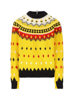 MONCLER GRENOBLE Fair Isle Sweater in Wool and Alpaca for Men - FW23 Collection