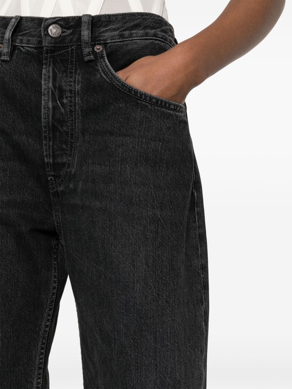 ACNE STUDIOS High-Rise Washed Denim Loose-Fit Jeans