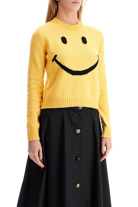 MOSCHINO COUTURE Smiley Cotton Blend T-Shirt (Size 40)