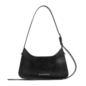 ACNE STUDIOS Sleek Mini Crackle Leather Hobo Bag