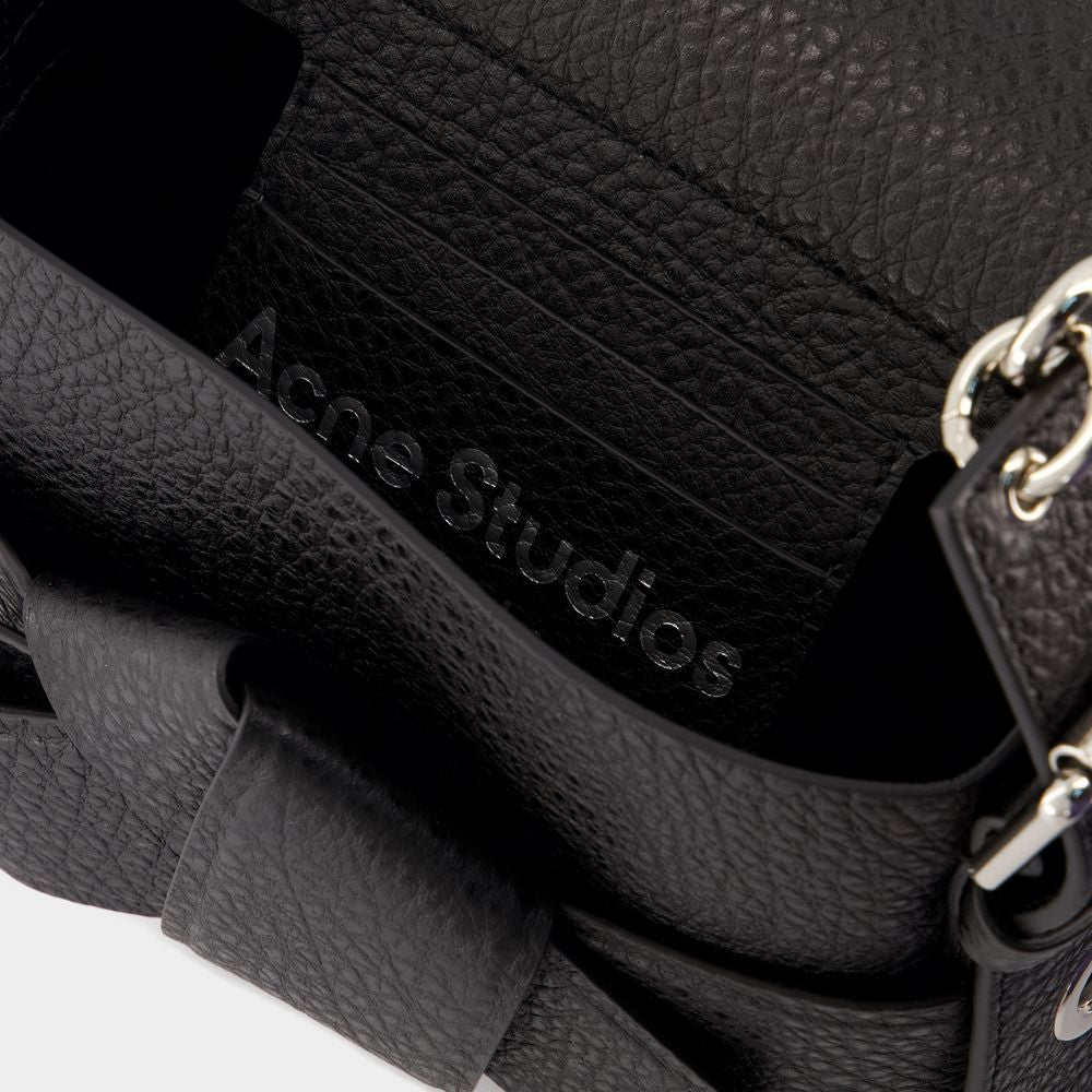 ACNE STUDIOS Elegant Black Leather Shoulder Bag