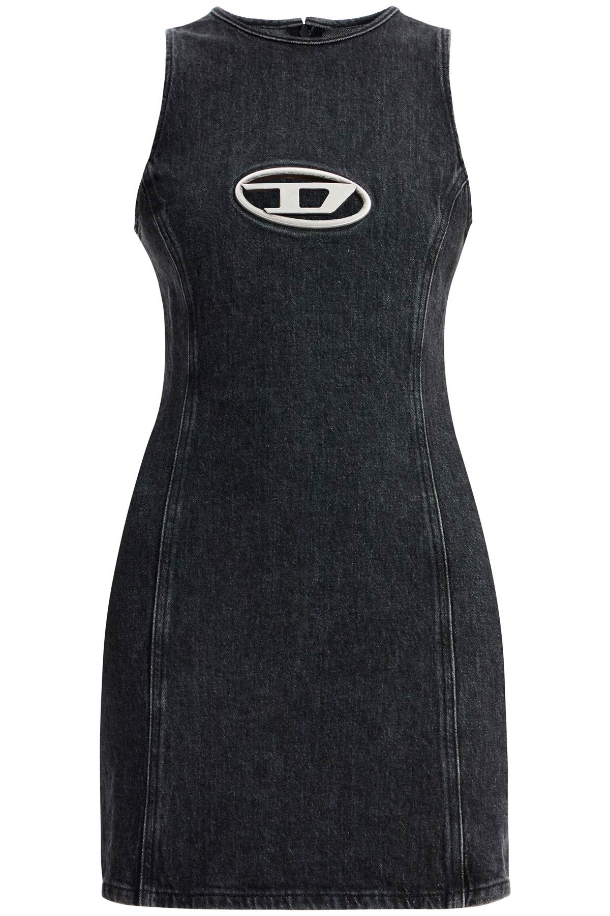 DIESEL Chic Denim Mini Dress with Metal Detail