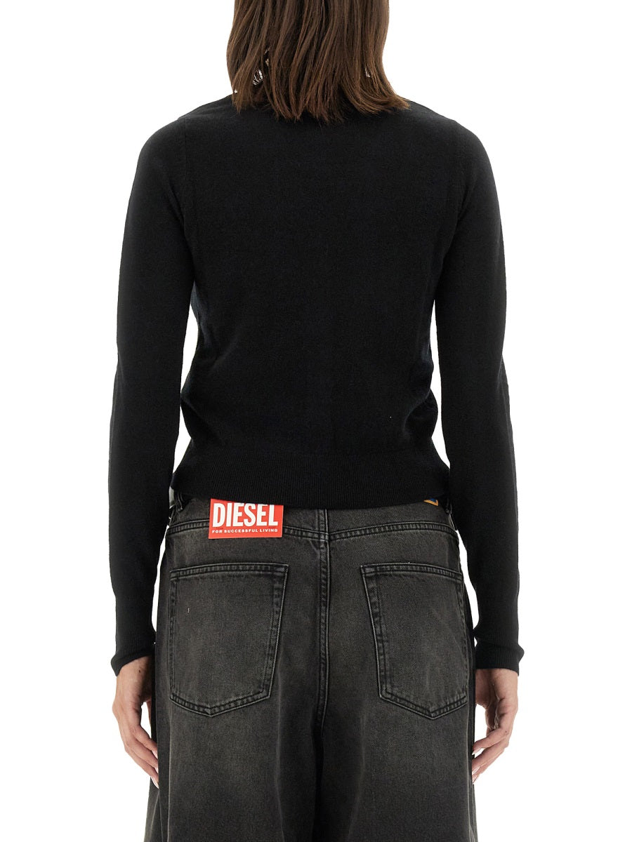 DIESEL Regular Fit Wool & Cashmere T-Shirt - Size S