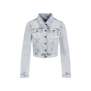 DIESEL Blue Denim Women's Slim Fit Jacket for SS24