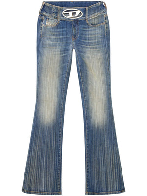 DIESEL Flared Denim Jeans for Women - Light Blue - FW24