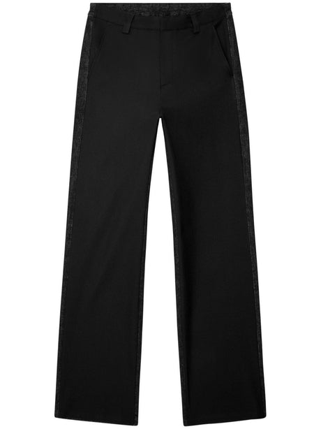 DIESEL Contemporary Black Wool-Blend Trousers