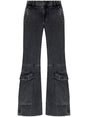 DIESEL Flared High-Waist Cotton Denim Jeans