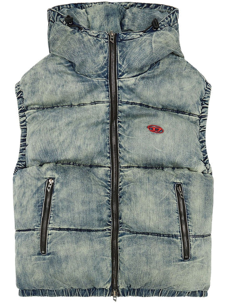 DIESEL Padded Denim Gilet for Men