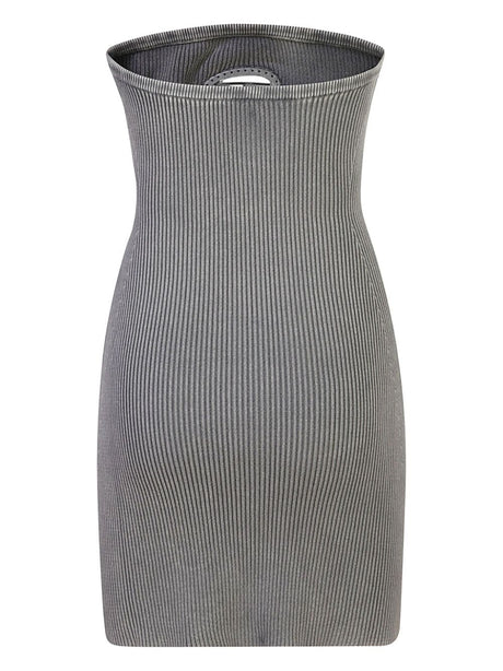 DIESEL Strapless Mini Ribbed Dress