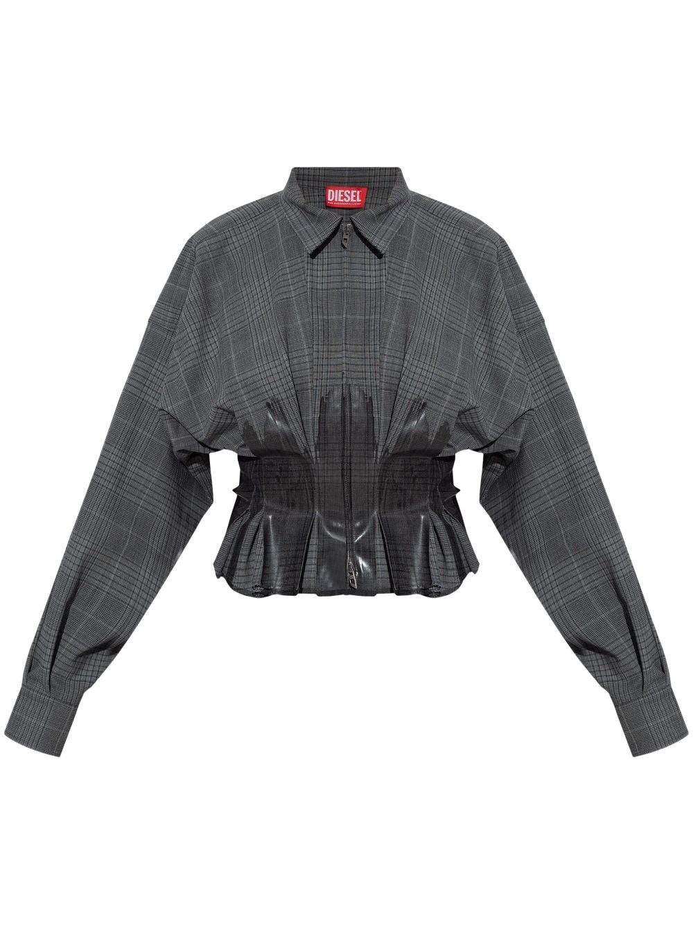 DIESEL Charcoal Grey Ruched Bodice Jacket for Women