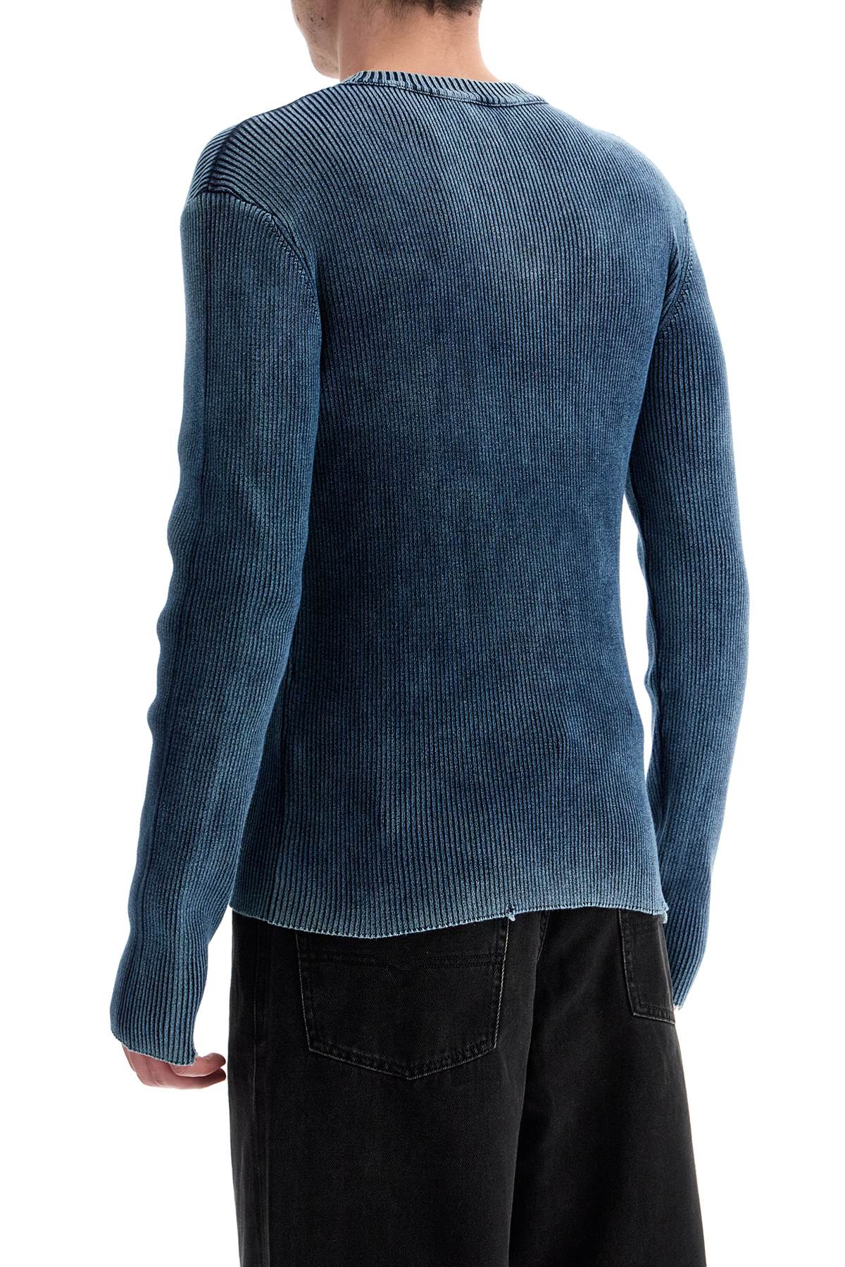 DIESEL Contemporary Vertical Ribbed Cotton Sweater