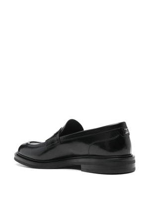 DOLCE & GABBANA Elegant Black Leather Loafers