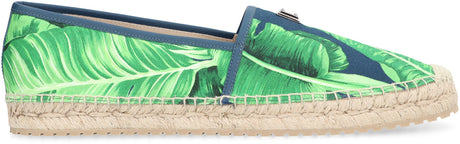 DOLCE & GABBANA Blue Canvas Espadrilles for Men with Banano Print - SS24 Collection