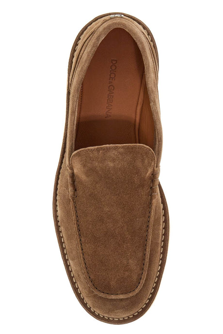 DOLCE & GABBANA Luxury Suede Leather Loafers