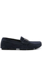 DOLCE & GABBANA Midnight Blue Suede Slip-Ons for Men