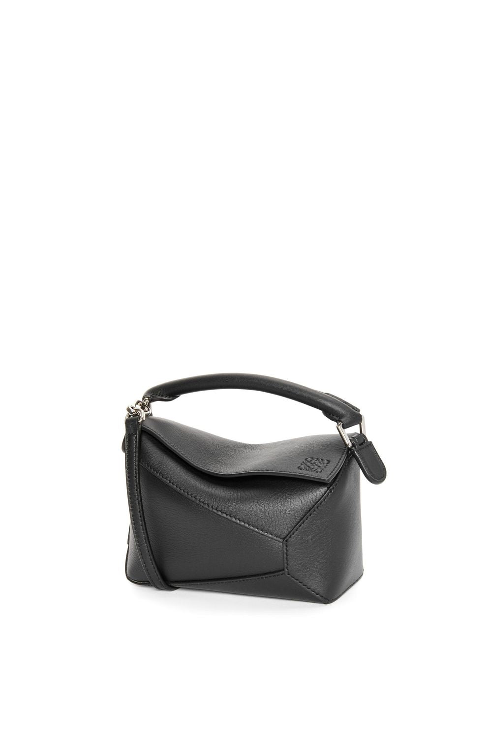 LOEWE Mini Puzzle Calfskin Handbag in Brown for Women