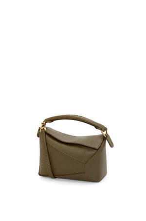 LOEWE Mini Puzzle Calfskin Handbag in Brown for Women