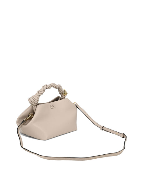 GANNI Stylish Grey Leather Handbag for Women - FW23 Collection