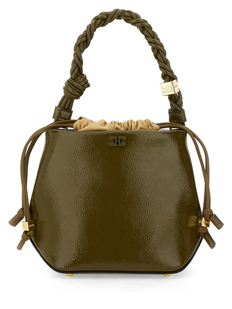 GANNI Recycled Leather Bucket Handbag for Women