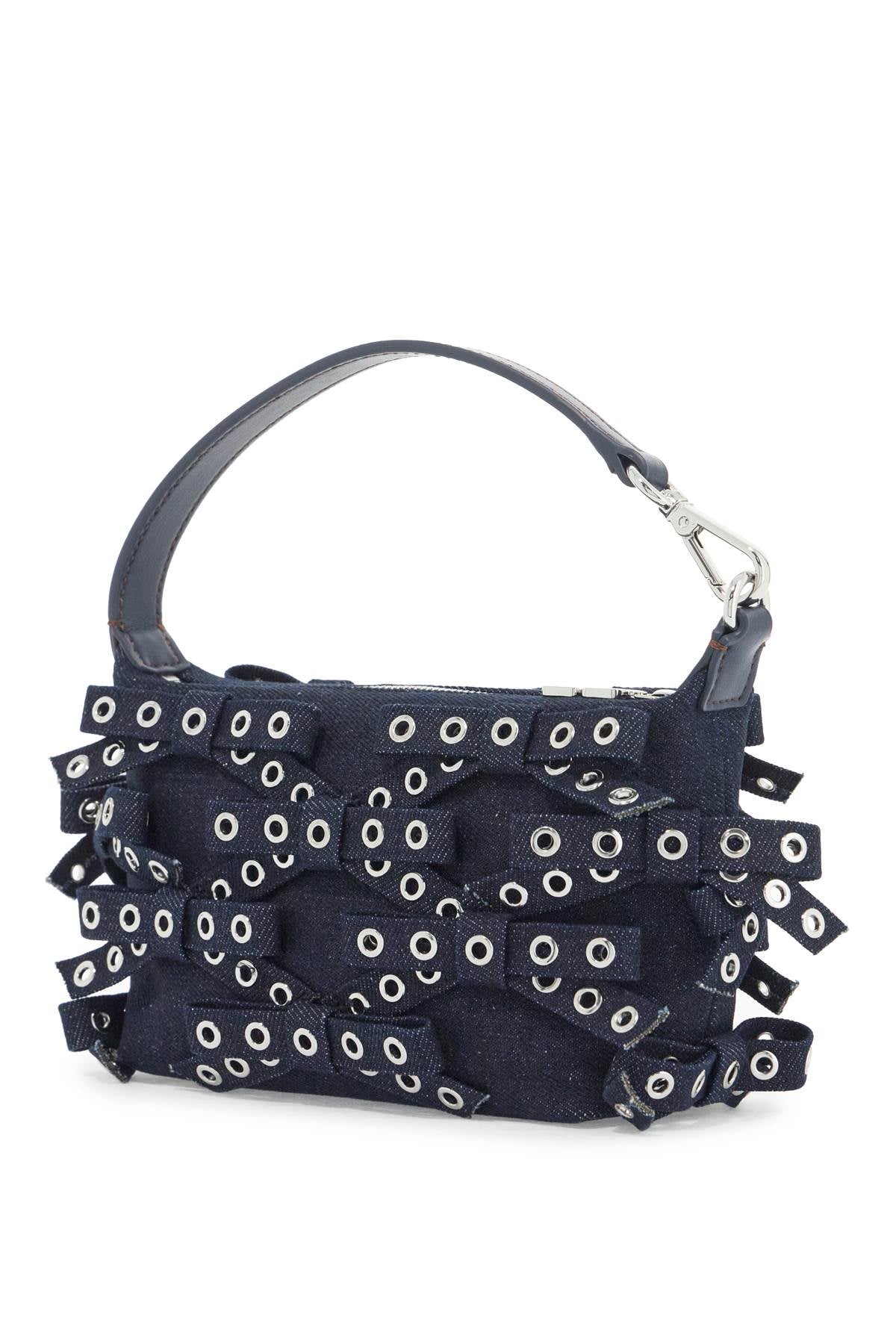 GANNI Recycled Cotton Denim Pouch Handbag - Mini