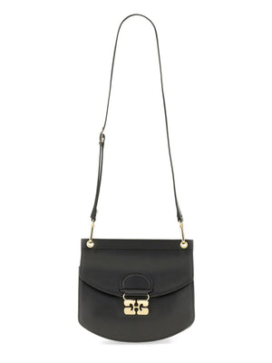 GANNI Mini Recycled Leather Shoulder Handbag