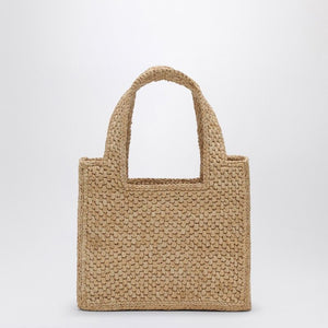 LOEWE Mini Raffia Tote Handbag with Adjustable Strap