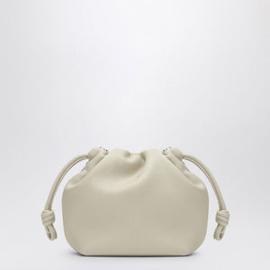 LOEWE Black Lambskin Mini Handbag with Ruched Design and Detachable Golden Chain