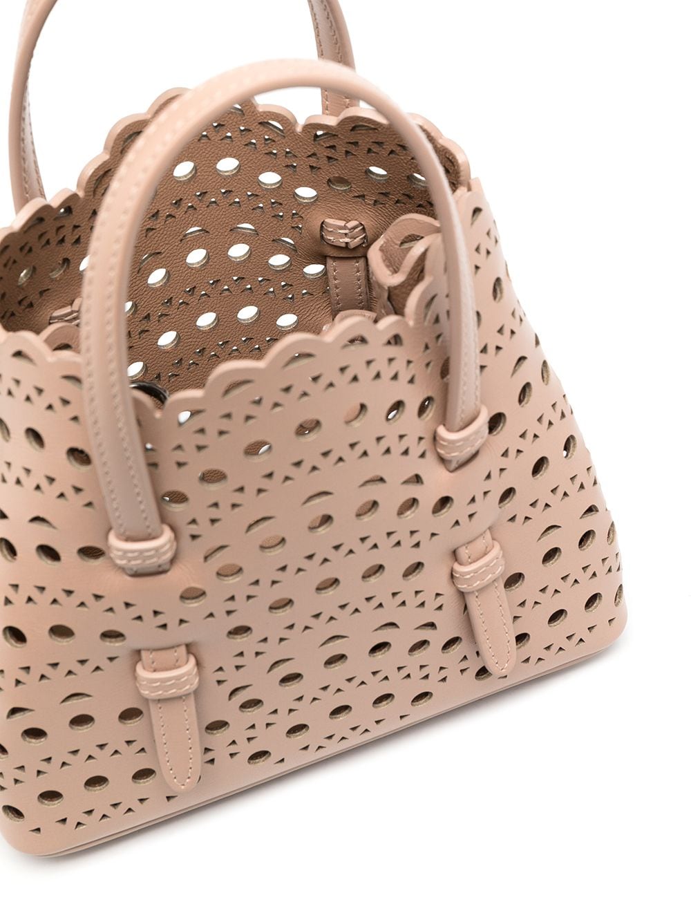 ALAIA Mini Leather Tote Handbag