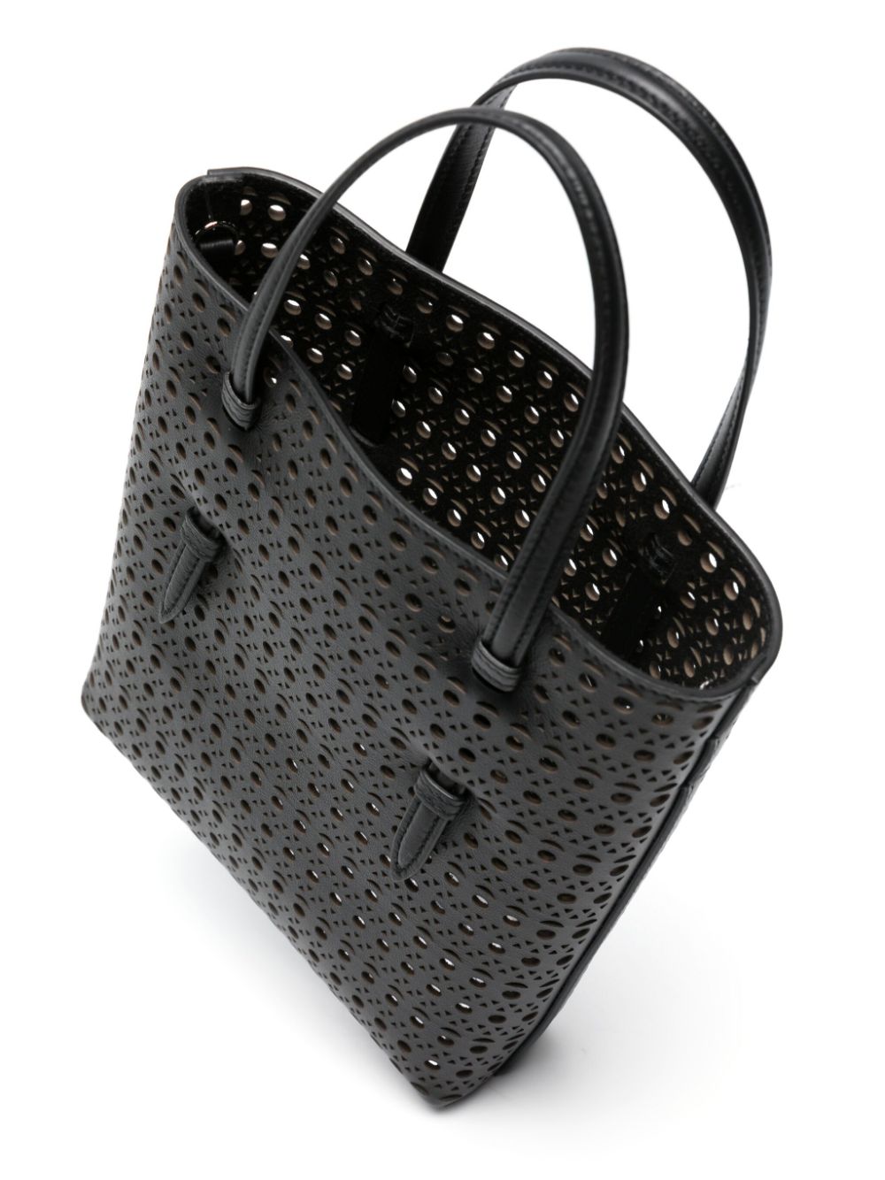 ALAIA Mini Leather Bucket Handbag