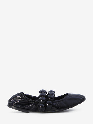 ALAIA Sleek Patent Sphere Ballet Flats