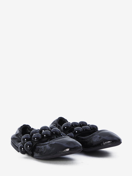 ALAIA Sleek Patent Sphere Ballet Flats