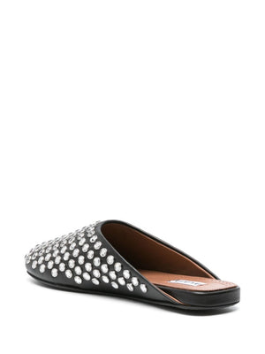 ALAIA Elegant Rhinestone-Embellished Ballet Flats