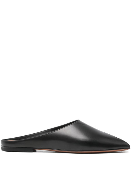 ALAIA Elegant Open-Toe Leather Flats for Women