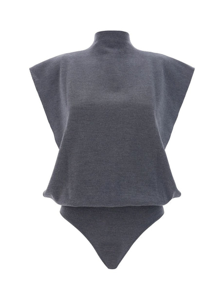 ALAIA Chic Anthracite Knit Body for Women - FW24 Collection