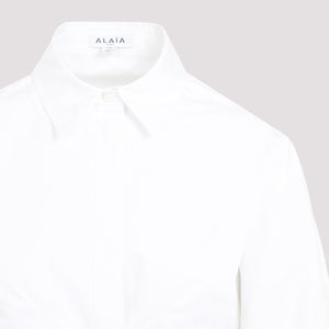 ALAIA Crossed Waist Cropped Shirt