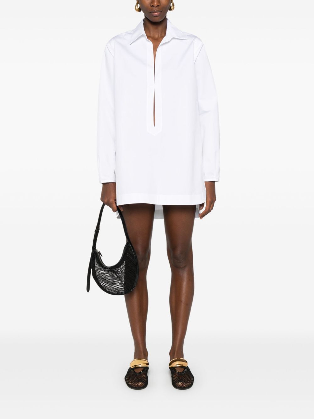 ALAIA Chic Poplin Mini Shirt Dress for Women