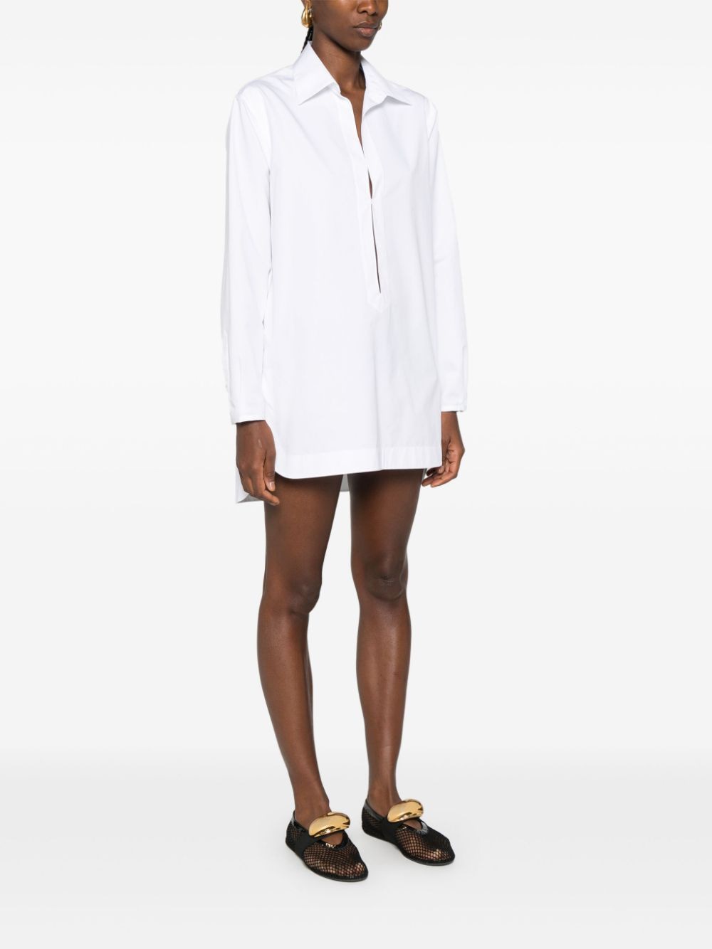 ALAIA Chic Poplin Mini Shirt Dress for Women