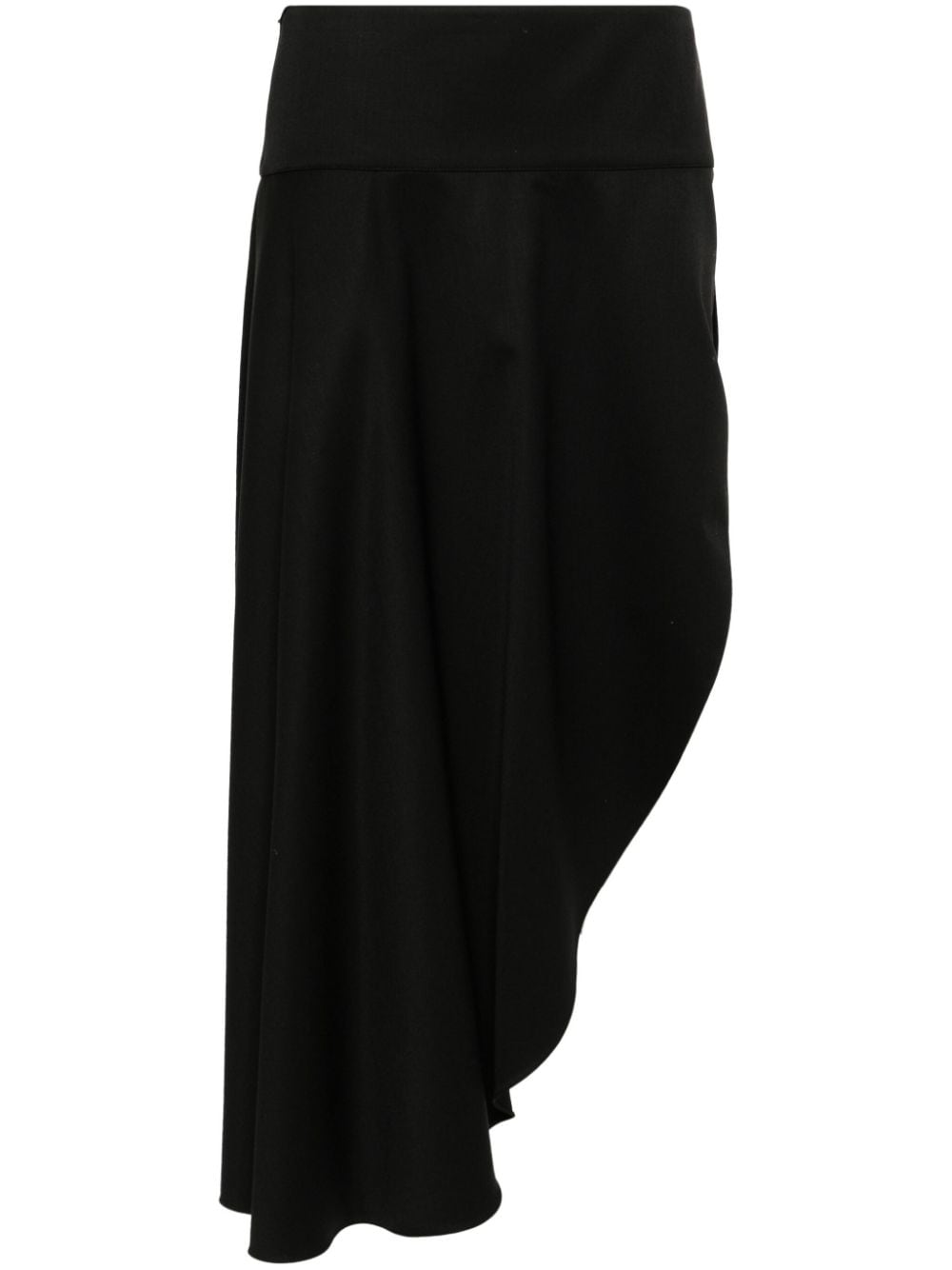 ALAIA Asymmetric Wool Blend Skirt