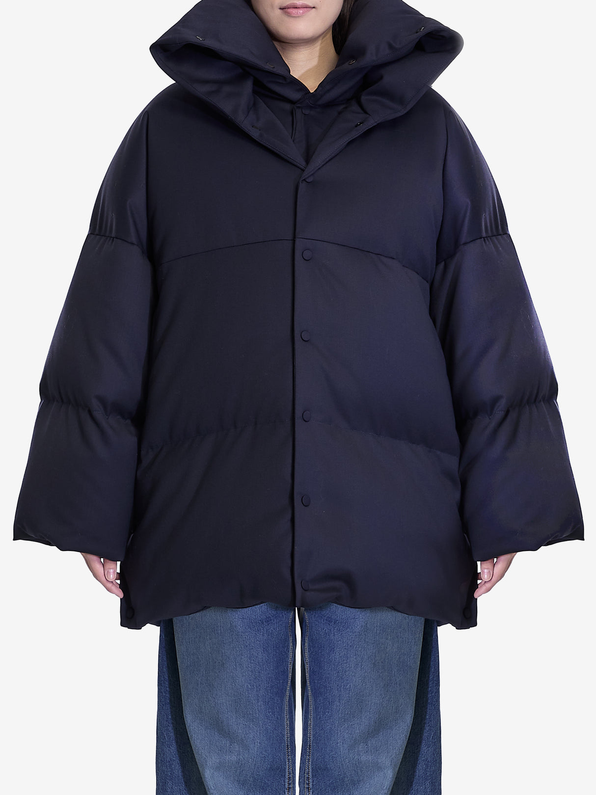 ALAIA Oversized Puffer Jacket with High Collar