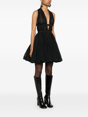 ALAIA Chic Perforated Mini Dress